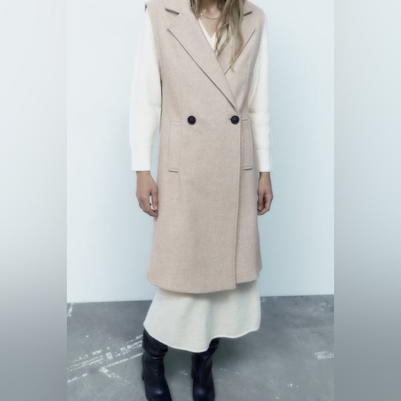 ZARA LONG WAISTCOAT - Picture 5 of 16
